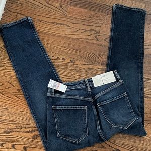NEW Agolde Riley Long High rise jean- divided color